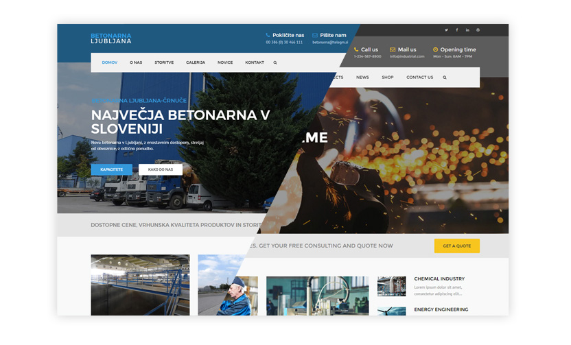 Industrial WordPress Theme