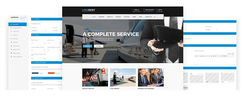 Limo Rent - Limousine, car rental WordPress theme - Theme Options